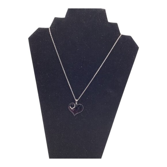 Heart Pendant Necklace Mother & Child Stainless Steel Chain Engraved Jewelry - Picture 12 of 14